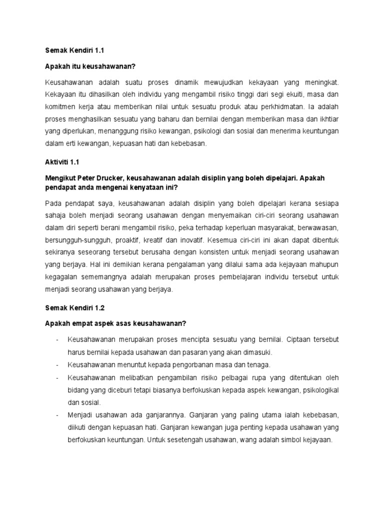 assignment keusahawanan pdf