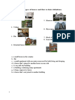 Dwelling Task 1. Match The Types of Houses and Flats To Their Definitions