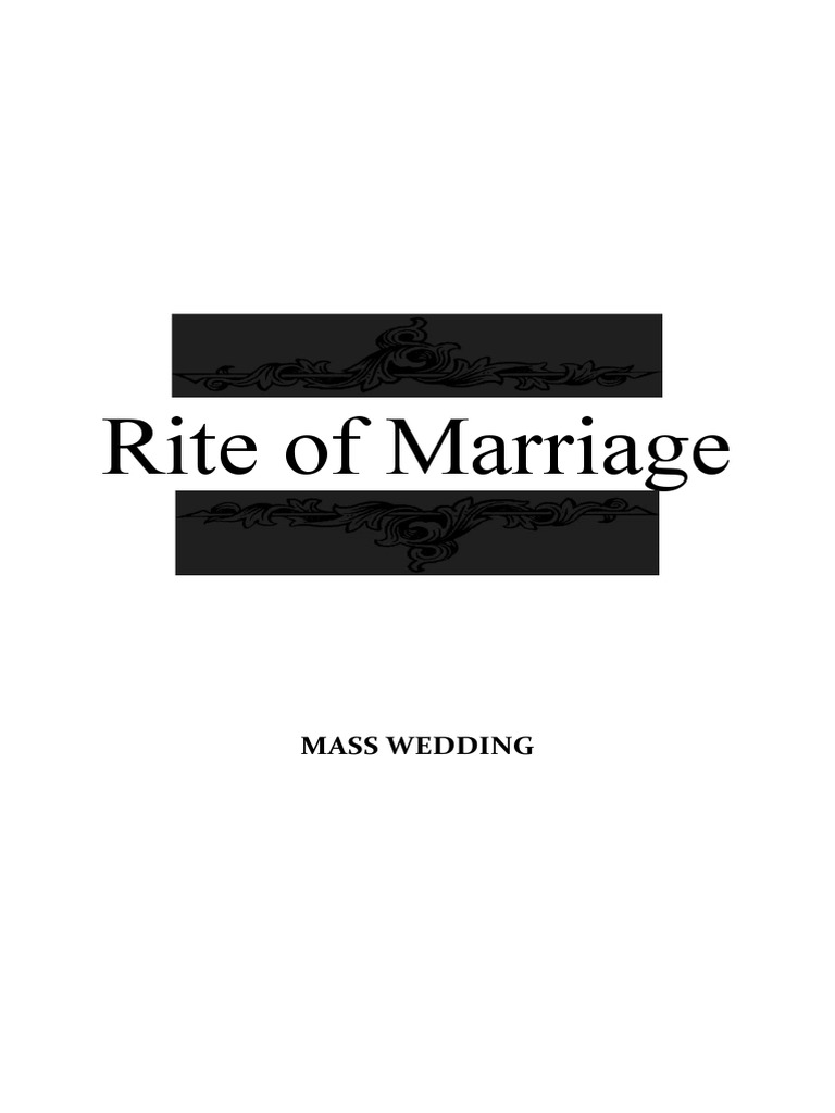 Catholic Rite of Marriage Ceremony | PDF | Eucharist | God The Father