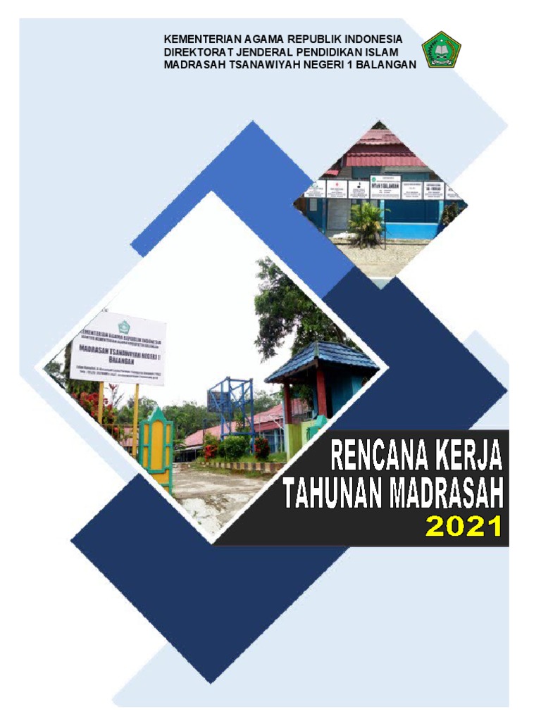 Cover Rencana Kerja Tahunan Madrasah | PDF