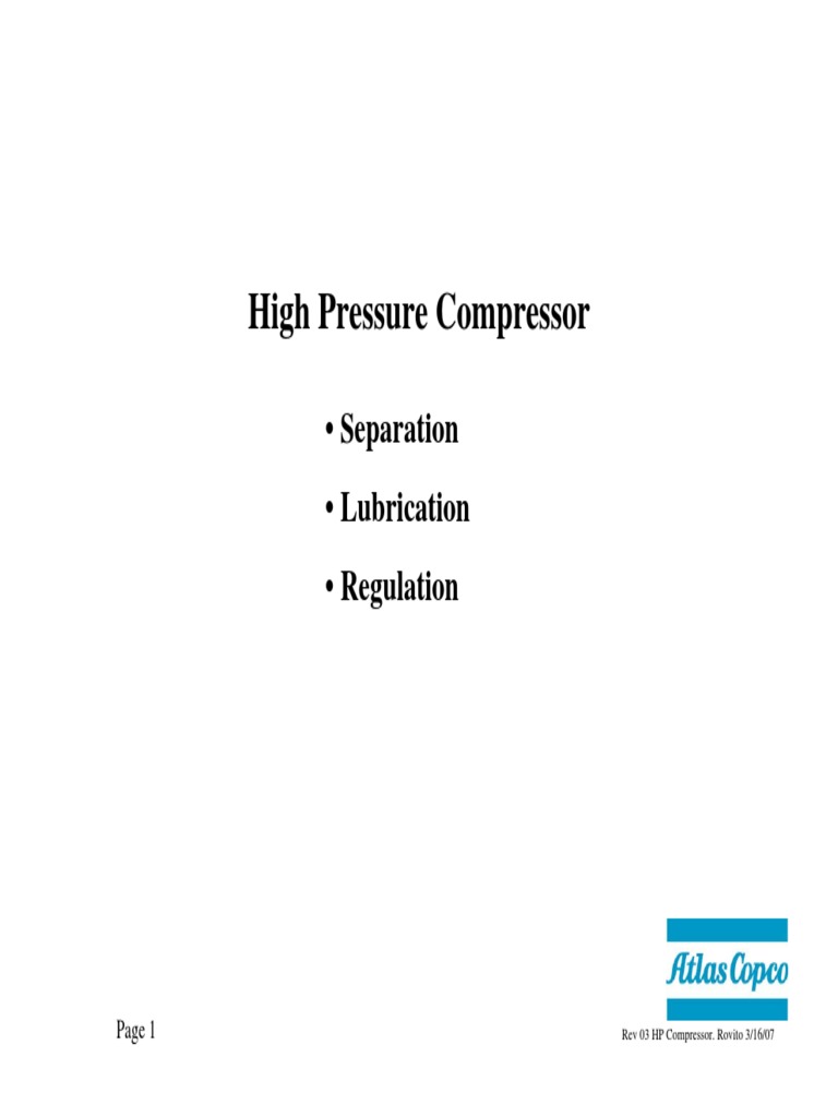 High Pressure Compressor Rev 03 Peter | PDF | Valve | Pump