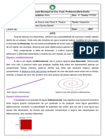 Objetos de Conhecimento de ARTES 1º. Bimestre