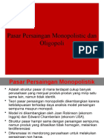 Pasar Monopolistik Oligopoli