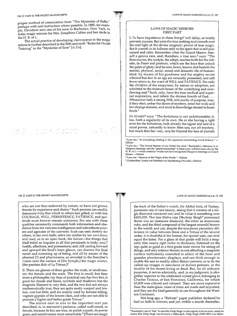 Laws of Magic Mirrors PDF