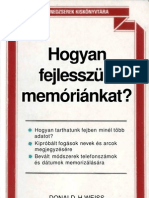 Donald H. Weiss - Hogyan Fejlesszük A Memóriánkat