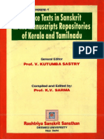Science Texts in Sanskrit in Manuscripts Repositories of Kerala & Tamilnadu - K.V.Sarma, V. Kutumba Sastry