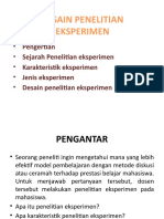 Desain Penelitian Eksperimen