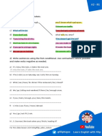 1) Match The Sentence Halves.: Irst Conditional