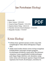 Krisis Dan Pertobatan Ekologi