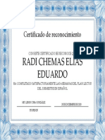 Certificado de Reconocimiento Plan Lector