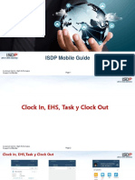 ISDP Mobile 2020 Guide. Clock in, EHS, Task y Clock Out. DT