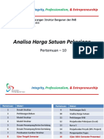 Slide CIV 403 CIV 403 P10 Analisa Harga Satuan Pekerjaan