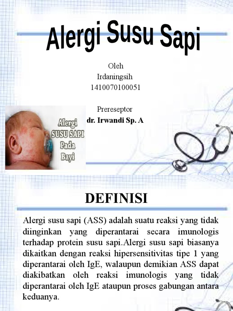 Alergi Susu Sapi: Gejala dan Tatalaksana | PDF
