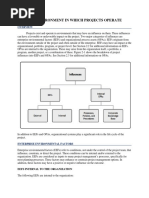 The Environment in which Projects Operate