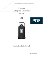 Operation Refilling and Maintenance Manual: Hatsuta Seisakusho Co. LTD