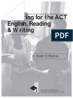 Preparing For The Act English Reading Writing