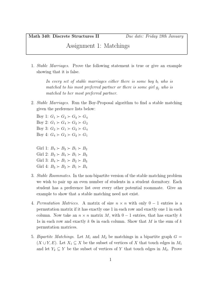 Math 340 Discrete Structures II Assignment | PDF | Teaching Methods ...