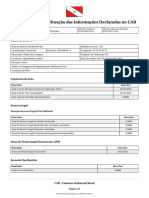 Demonstrativo Da Situação Das Informações Declaradas No CAR: Dados Do Imóvel