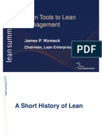 L T LTL Lean Tools To Lean Management Management: James P Womack James P. Womack