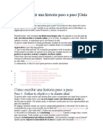 Cómo Escribir Una Historia Paso A Paso