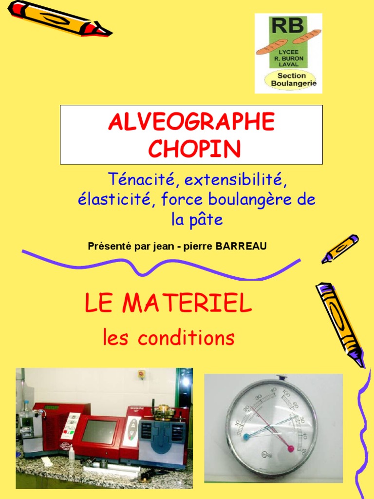 Alvéographe de Chopin : Méthodologie et Résultats | PDF | Cuisson ...