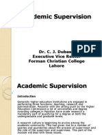 Academic Supervision Role
