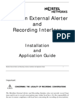 Meridian External Alerter and Recording Interface: Installation and Application Guide