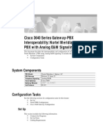 Cisco 3640 Series Gateway-PBX Interoperability: Nortel Meridian 1 Option 11C PBX With Analog E&M Signaling