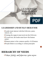 Leadership and Human Behaviour