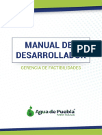 ManuaL para El Desarrollador para Factibilidad Agua de Puebla 2021