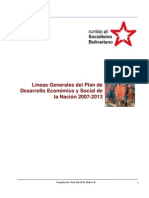 Líneas Generales del Plan de Desarrollo Económico y Social de la Nación 2007-2013