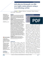 In-Match Physical Demands On Elite Japanese Rugby Union Players Using A Global Positioning System