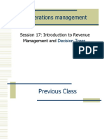 Operations Management: Session 17: Introduction To Revenue Management and