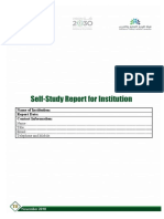 Self-Study Report For Institution Version 2018