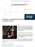 Secuestro en Colombia - Uno de Los Delitos Más Comunes en Cifras - Colombia Legal Corporation