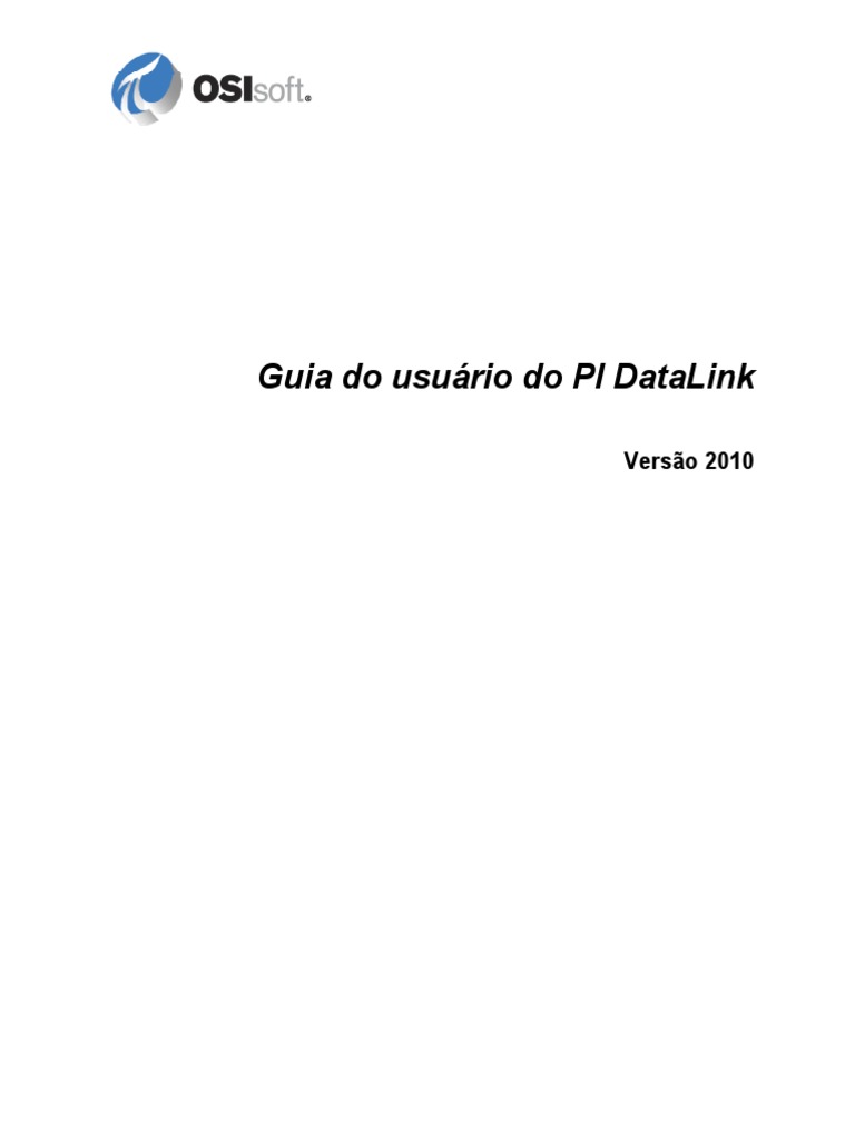 PI Datalink 2010 User Guide PT | PDF | Microsoft Excel | Janela ...