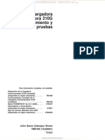 Manual Retroexcavadora 310g John Deere Revision Motor Sistema Electrico Tren Mando Sistema Hidraulico Aire