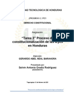 Tarea 2 - Proceso de Constitucionalización de Las Leyes en Honduras