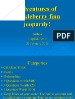 Adventures of Huckleberry Finn Jeopardy!
