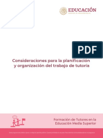 Consideraciones para la planificación y organización del trabajo de tutoría (D)