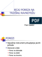 Utjecaj Poreza Na Trzisnu Ravnotezu