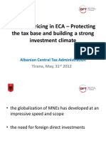 Kalia - 12 - Albania TP Protecting Tax Base and Building A Strong Investment Climate