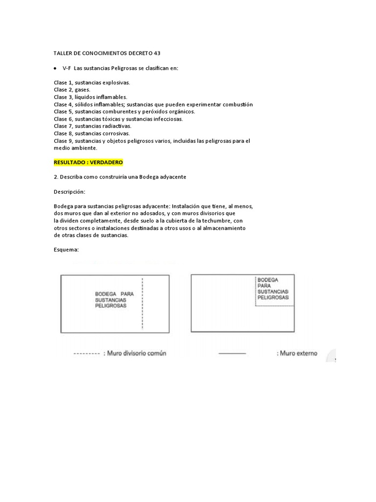 Taller de Conocimientos Decreto 43 Grupo 1 201020 | PDF | Salud y ...
