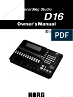 KORG D16 - Owners Manual