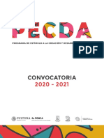 Convocatoria Pecda Morelos 2020-2021 Plataforma