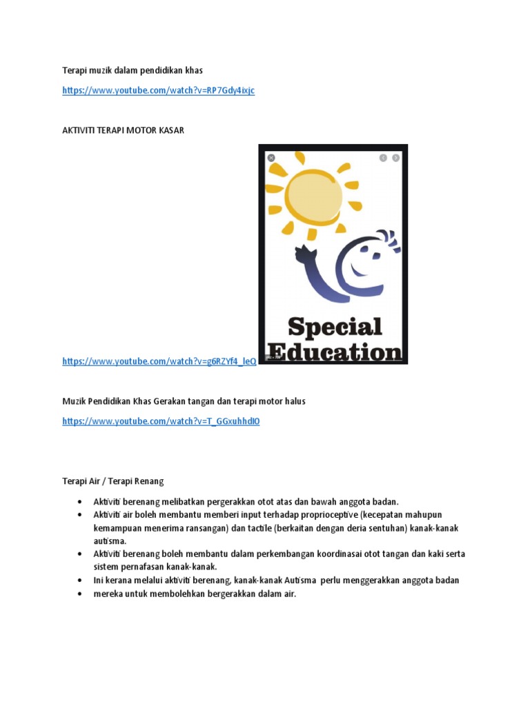 Terapi Dalam Pendidikan Khas Pdf