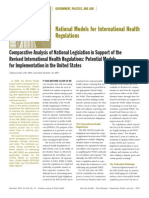 National Models for International Health Regulations