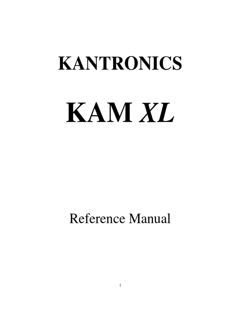 Kam XL Manual Rev. E PDF License Implied Warranty