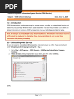 ODIS Software Cleanup