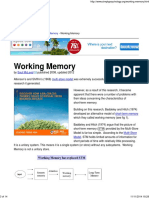 Working Memory Memory and Psychology Case Study